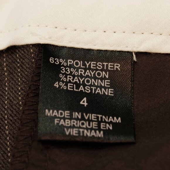 NWT! Tahari Cocoa Pinstripe Dress Pants | Tailored Neutral w Soft Academia Vibe - Picture 6 of 8